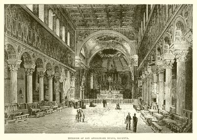 Interiör av San Apollinare Nuovo, Ravenna av English School