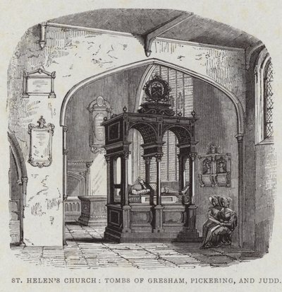 Interiör av St Helens Bishopsgate av English School