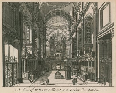 Interiör av St Pauls Cathedral av English School