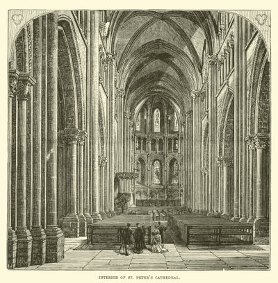 Interiör av St Peters Cathedral av English School