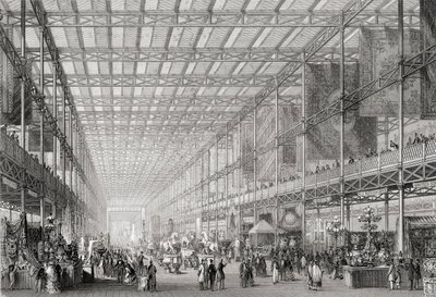 Interiör av den stora industriutställningen 1851 i Hyde Park från Cyclopaedia of Useful Arts & Manufactures, redigerad av Charles Tomlinson, ca 1880-talet av English School