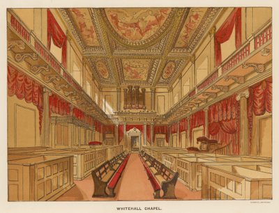 Interiör av Whitehall Chapel av English School