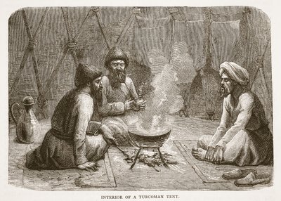Interiör av ett Turcomantält, illustration från Cassells Illustrated History of England av English School