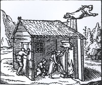 Interiör av ett häxhus, 1579 av English School