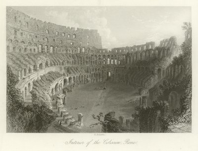 Interiör av Colosseum, Rom av English School