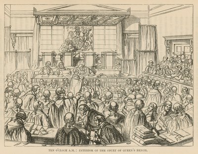 Interiör av Court of Queens Bench av English School