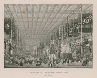Interiör av den stora utställningen, 1851, brittiska departementet av English School