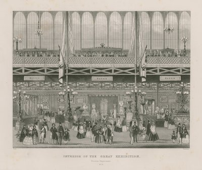 Interiör av den stora utställningen, 1851, ryska departementet av English School