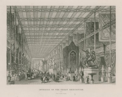 Interiör av den stora utställningen, 1851, från Dantes-templet av English School
