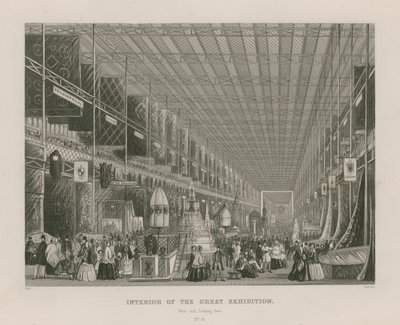 Interiör av den stora utställningen, 1851, västra änden österut av English School
