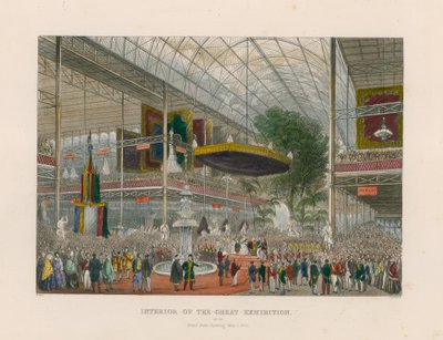 Interiör av den stora utställningen, Grant State Opening, 1 maj 1851 av English School