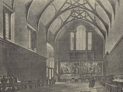 Hallens inre, 1816 (gravyr) av English School