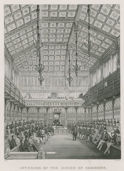 Interiör av underhuset av English School