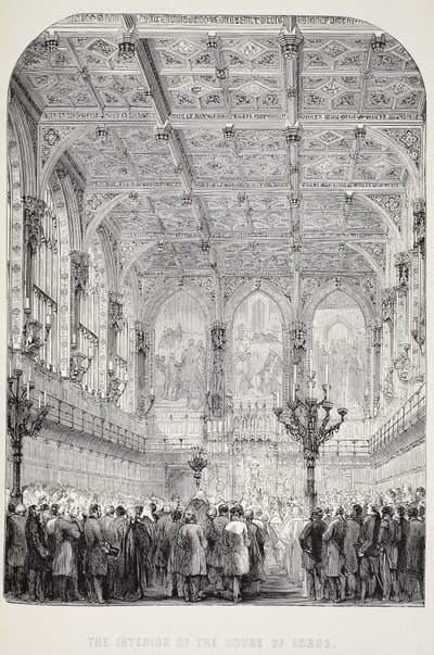 Interiör av House of Lords av English School