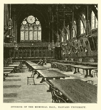 Interiör av Memorial Hall, Harvard University av English School