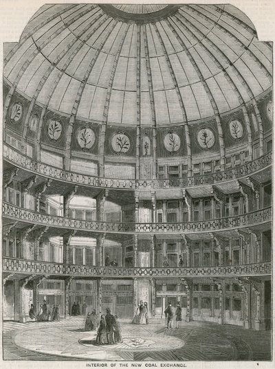 Interiör av New Coal Exchange, Thames Street av English School