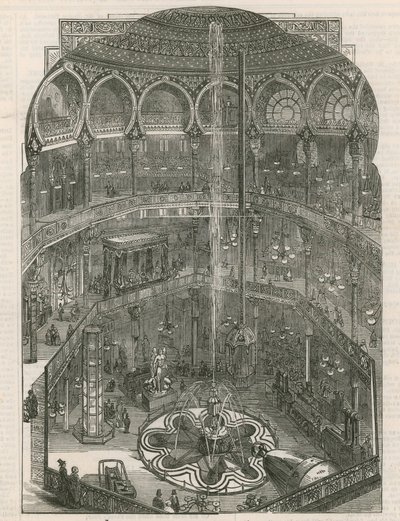 Interiör av Panopticon, Leicester Square, London av English School