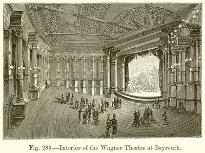 Interiör av Wagnerteatern i Bayreuth av English School