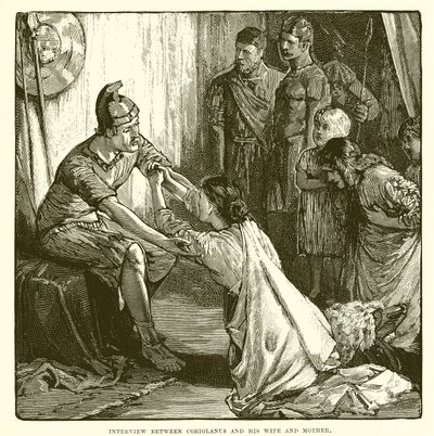 Intervju mellan Coriolanus och hans fru och mamma av English School