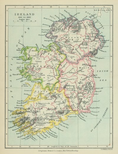 Irland (färglitografi) av English School