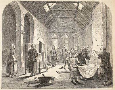Strykrum i Brixton Prison, illustration från The Criminal Prisons of London och Scenes from Prison Life av Henry Mayhew och John Binny, pub. 1862 av English School