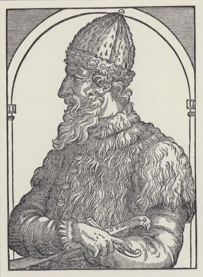 Ivan III, storfurste av Moskva (litografi) av English School