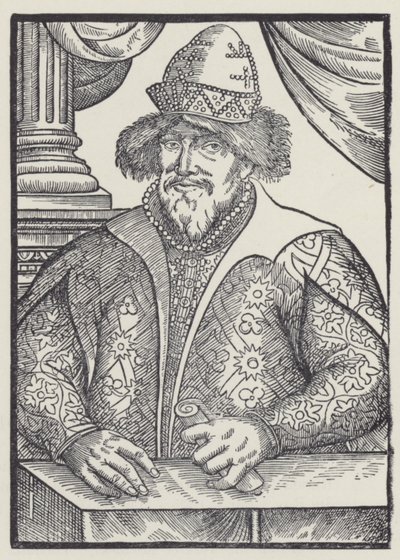 Ivan IV, Rysslands tsar (litografi) av English School