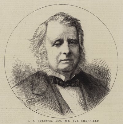 J A Roebuck, Esquire, MP för Sheffield (gravyr) av English School