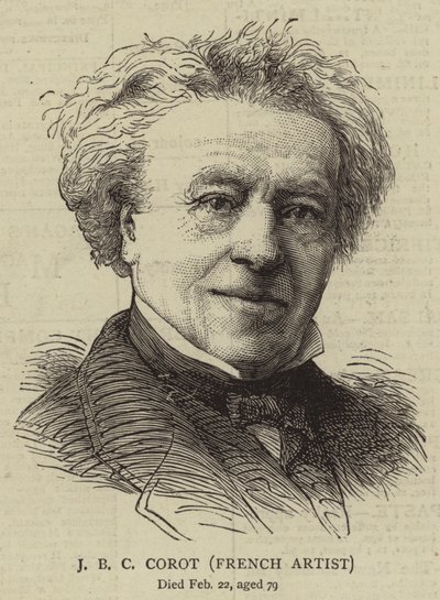 J B C Corot, fransk konstnär (gravyr) av English School