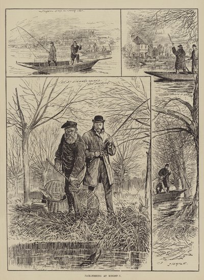 Jack-Fishing at Kingston (gravyr) av English School