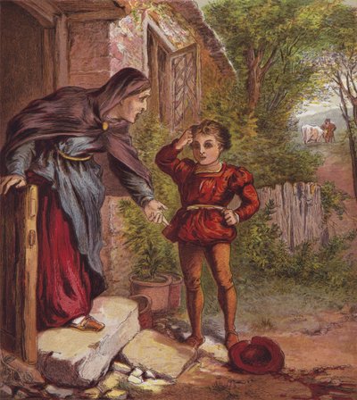 Jack And The Bean-stalk (lito i färg) av English School