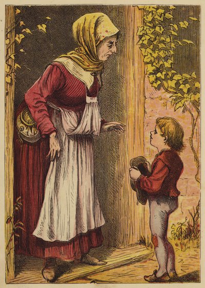 Jack And The Beanstalk (färgad gravyr) av English School