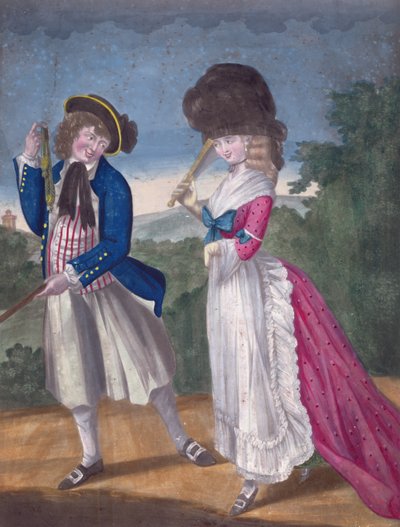 Jack Oakham kastar ut en signal för en förlovning, 1781 av English School