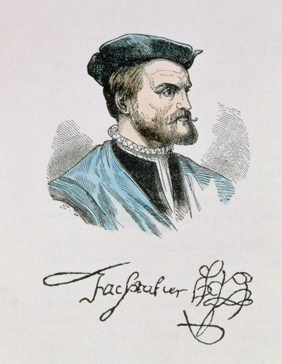 Jacques Cartier (1491-1557) illustration från volym IV av 