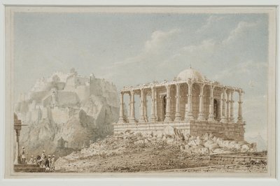 Jain-templet i fästningen Komulmer (akvarell på kort) av English School