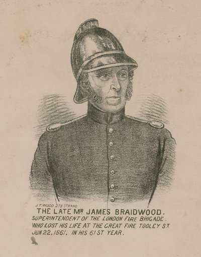 James Braidwood, chef för Londons brandkår av English School
