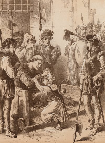 James Fenn, "Det var ett rörande skådespel" (litografi) av English School