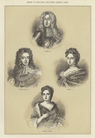 James II, William och Mary, Queen Anne av English School
