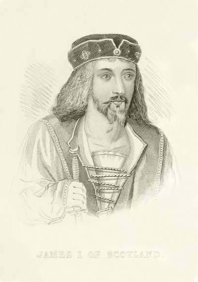 James I av Skottland av English School