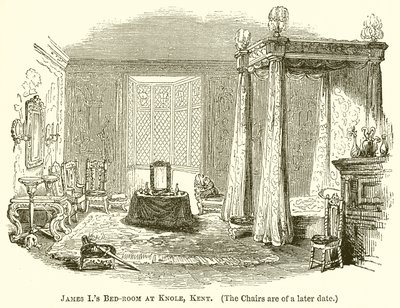 James är sovrum i Knole, Kent av English School