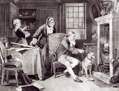 James Watt (1736-1819) Leker med Steam av English School