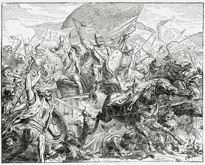 Jan Zizka på den vinnande sidan i slaget vid Grunwald 1410, 1882 av English School