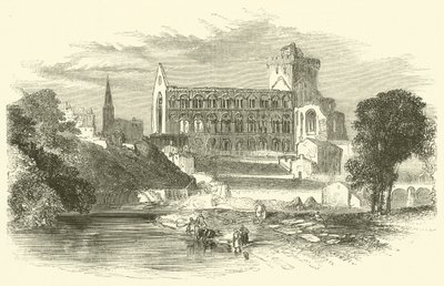 Jedburgh Abbey (gravyr) av English School
