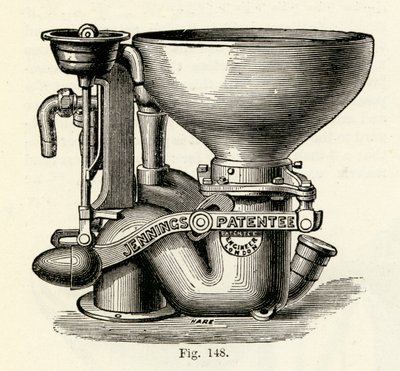 Jennings förbättrade Bramah ventilskåp, 1870 av English School