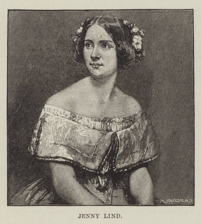 Jenny Lind (gravyr) av English School