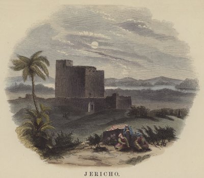 Jericho (färgad gravyr) av English School