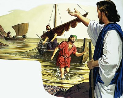 Jesus Kristus med fiskare av English School
