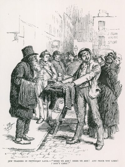 Judiska handlare i Petticoat Lane av English School
