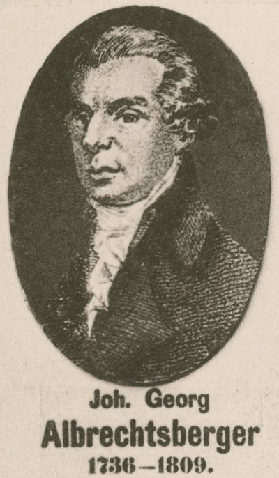 Johann Georg Albrechtsberger (gravyr) av English School