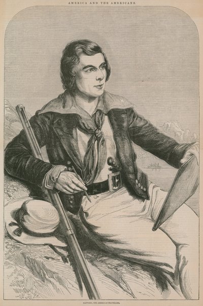 John Banvard, den amerikanske resenären (gravyr) av English School